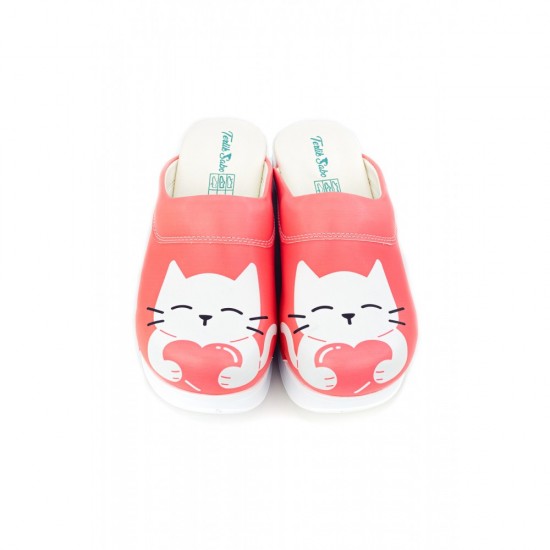 Air Max Pembe Kedi Desenli Ortopedik Sabo Terlik