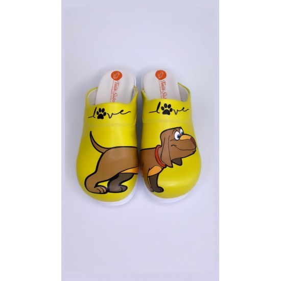 Air Max Sarı Köpek Desenli Ortopedik Sabo Terlik Air Max Sarı Köpek Desenli Ortopedik Sabo Terlik