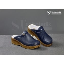 Erkek Lacivert Ortopedik Sabo Terlik 601