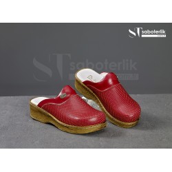 Ortopedik Kırmızı Brown Sabo Terlik  