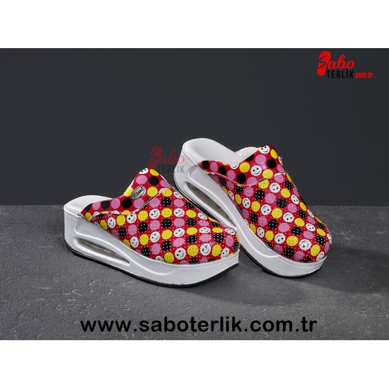 Air Max Smile Desenli Ortopedik Sabo Terlik Air Max Smile Desenli Ortopedik Sabo Terlik