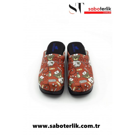 Air Max Ayıcık Desenli Ortopedik Sabo Terlik