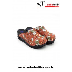 Air Max Ayıcık Desenli Ortopedik Sabo Terlik