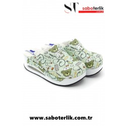 Air Max Ayıcık Desenli Ortopedik Sabo Terlik