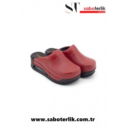 Air Max Kırmızı Siyah Taban Ortopedik Sabo Terlik