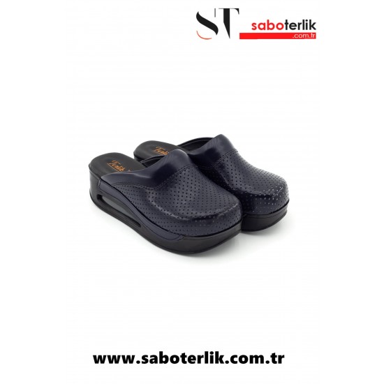 Air Max Lacivert Siyah Taban Ortopedik Sabo Terlik