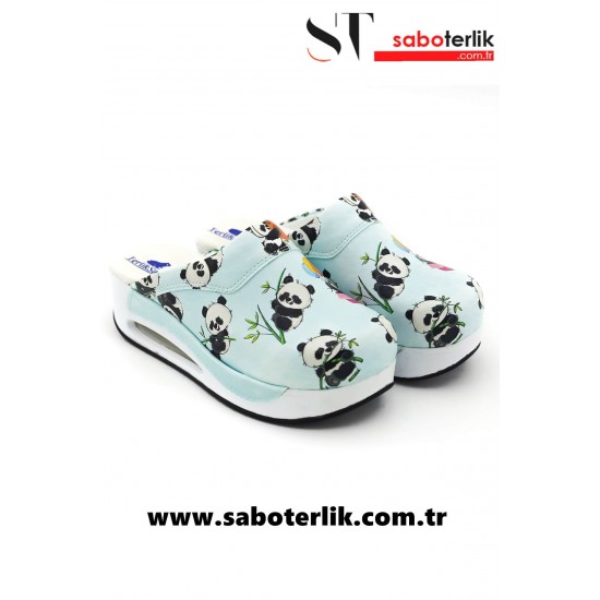 Air Max Panda Desenli Ortopedik Sabo Terlik
