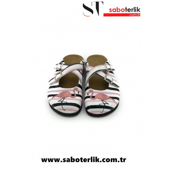 Zİgzag Mantar Taban Flamingo Ortopedik Sabo Terlik