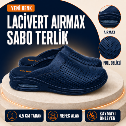 Erkek Airmax Lacivert Ortopedik Orijinal Sabo Terlik