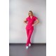 Fuşya Likralı Forma Takım Flex Kumaş Scrubs