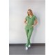 Fıstık Yeşili Likralı Forma Takım Flex Kumaş Scrubs