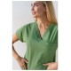 Fıstık Yeşili Likralı Forma Takım Flex Kumaş Scrubs