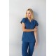 İndigo Mavi Likralı Forma Takım Flex Kumaş Scrubs