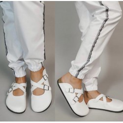 Mantar Taban Zik Zak Beyaz Ortopedik Sabo Terlik