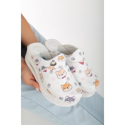 2026 Kadın Shiba Inu Desenli Ortopedik Airmax Sabo Terlik