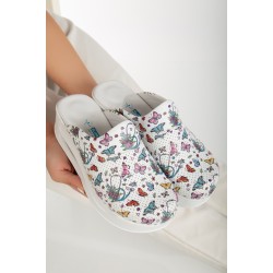 2026 Kadın Çiçekli Steteskop Ortopedik Airmax Sabo Terlik