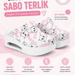 Meow Desenli Orjinal Ortopedik Airmax Sabo Terlik